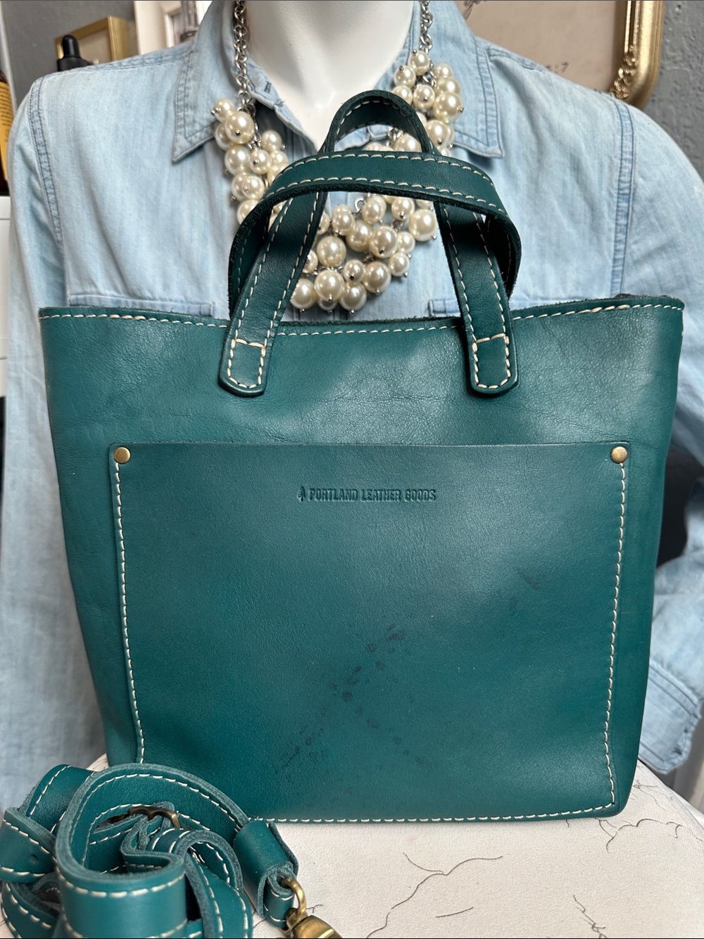 PLG Peacock 🦚 mini crossbody zipper tote